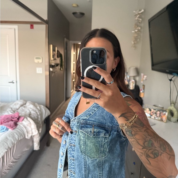 Universal Thread Blue Denim Vest - Picture 6 of 7